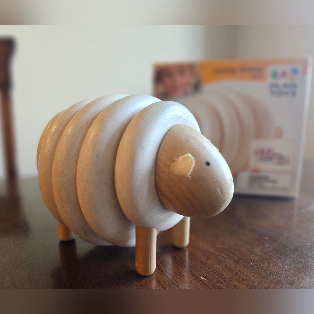 Wooden Sheep Lacing Toy